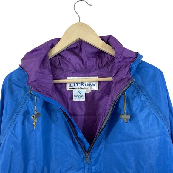 Vintage L.I.T.E. Gear Large Gortex Jacket Lightweight Pullover Blue Mens - Picture 6 of 16